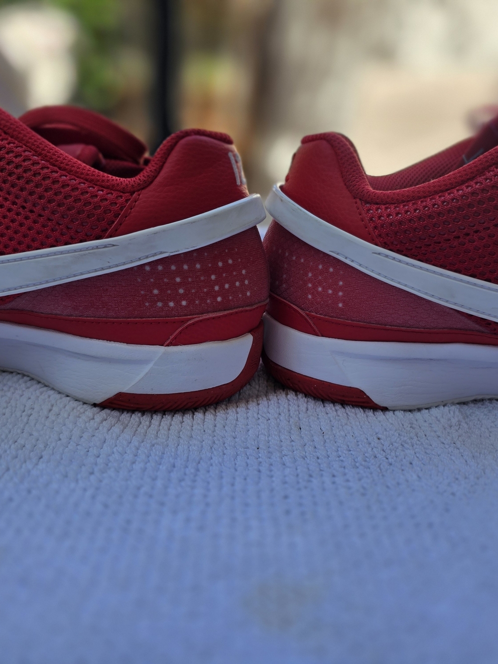Nike Ja Morant 1 Men's Red Athletic Sneakers with White Accents - Picture 9 of 10